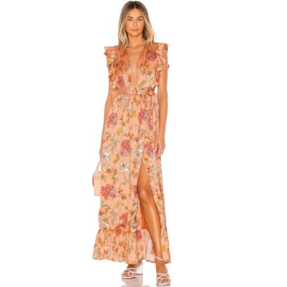 MAJORELLE Sweet Pea Dress in Vienna Orange NWT
